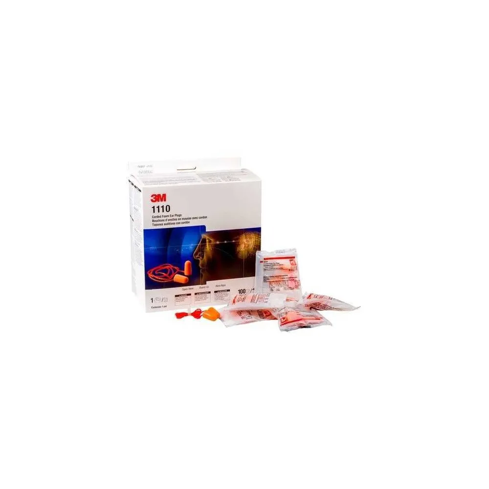 3M 1110 İpli Kulak Tıkacı 100 Çift