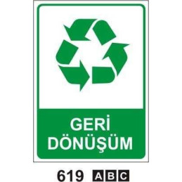 Geri Dönüşüm Uyarı Levhası