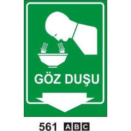 Göz Duşu Uyarı Levhası